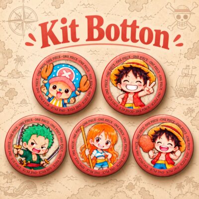 Kit Botton 5 Broche Pin Anime One Pierce
