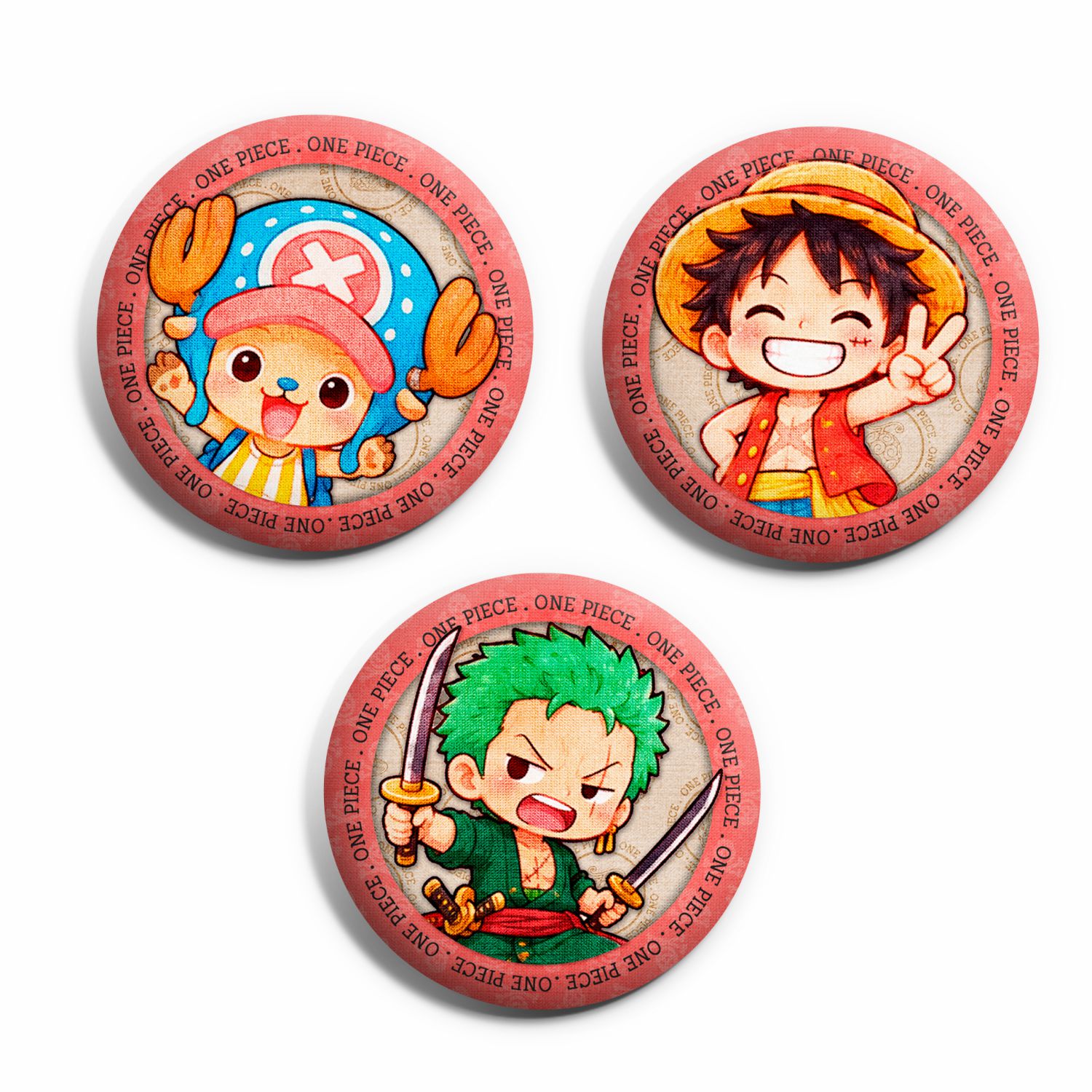 Kit Botton 5 Broche Pin Anime One Piece - Imagem 2