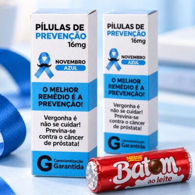 Caixa Porta Bombom Novembro Azul