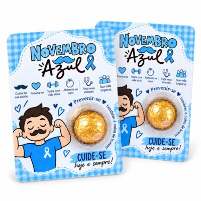 50 Cartões com Blister Novembro Azul