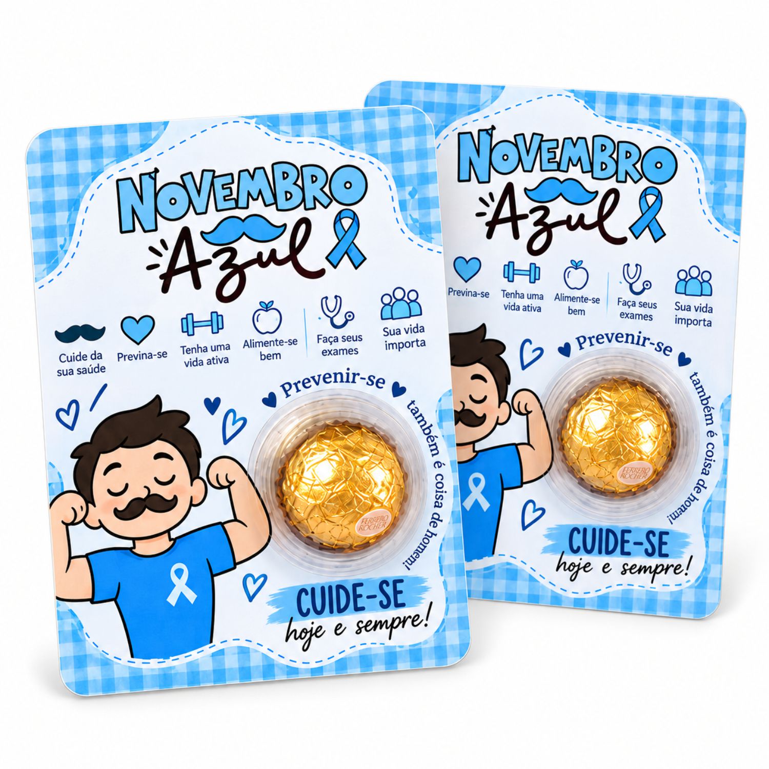 10 Cartões com Blister Novembro Azul