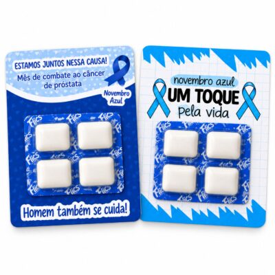 100 Chiclete com Card Novembro Azul