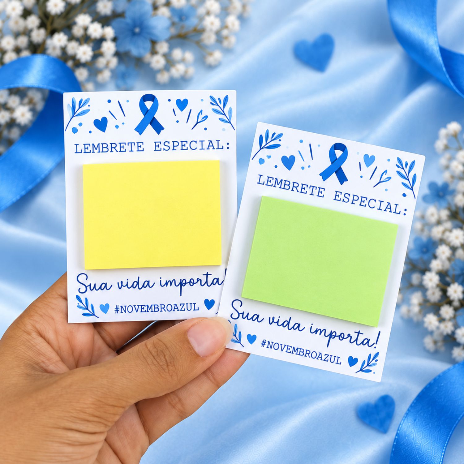 10 Card com Post-it Novembro Azul